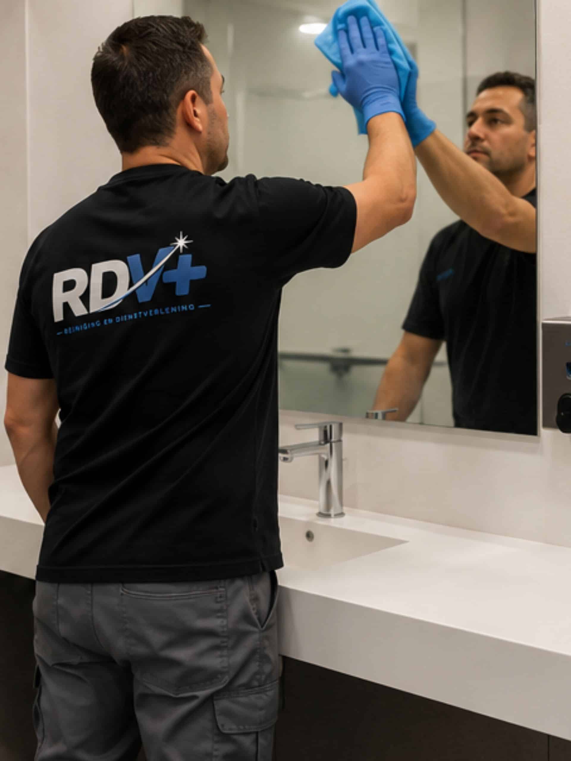 Sanitairreiniging Groningen RDV Plus spiegel schoon