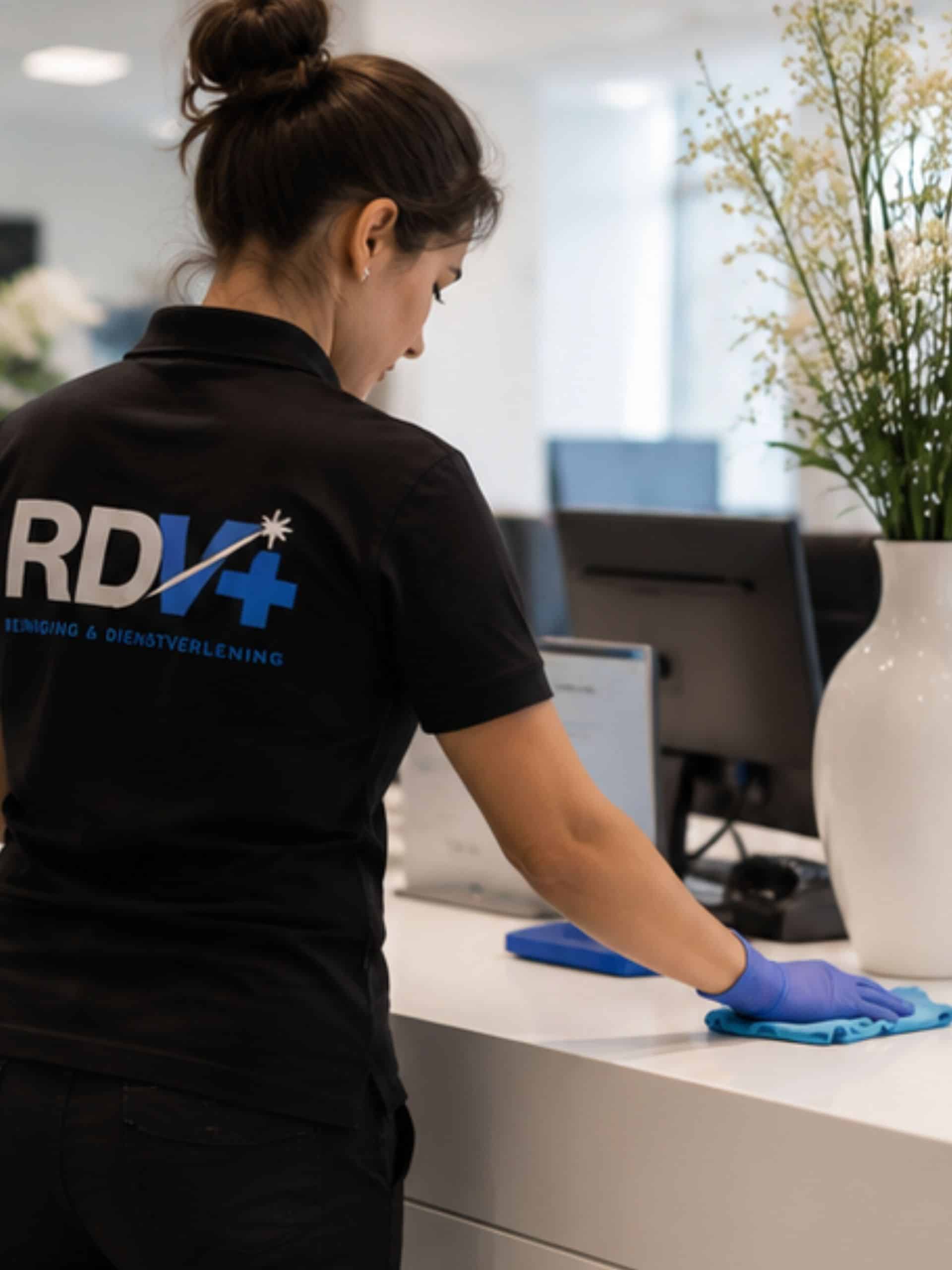 hospitality en retail schoonmaak RDV Plus Groningen desk schoonmaken
