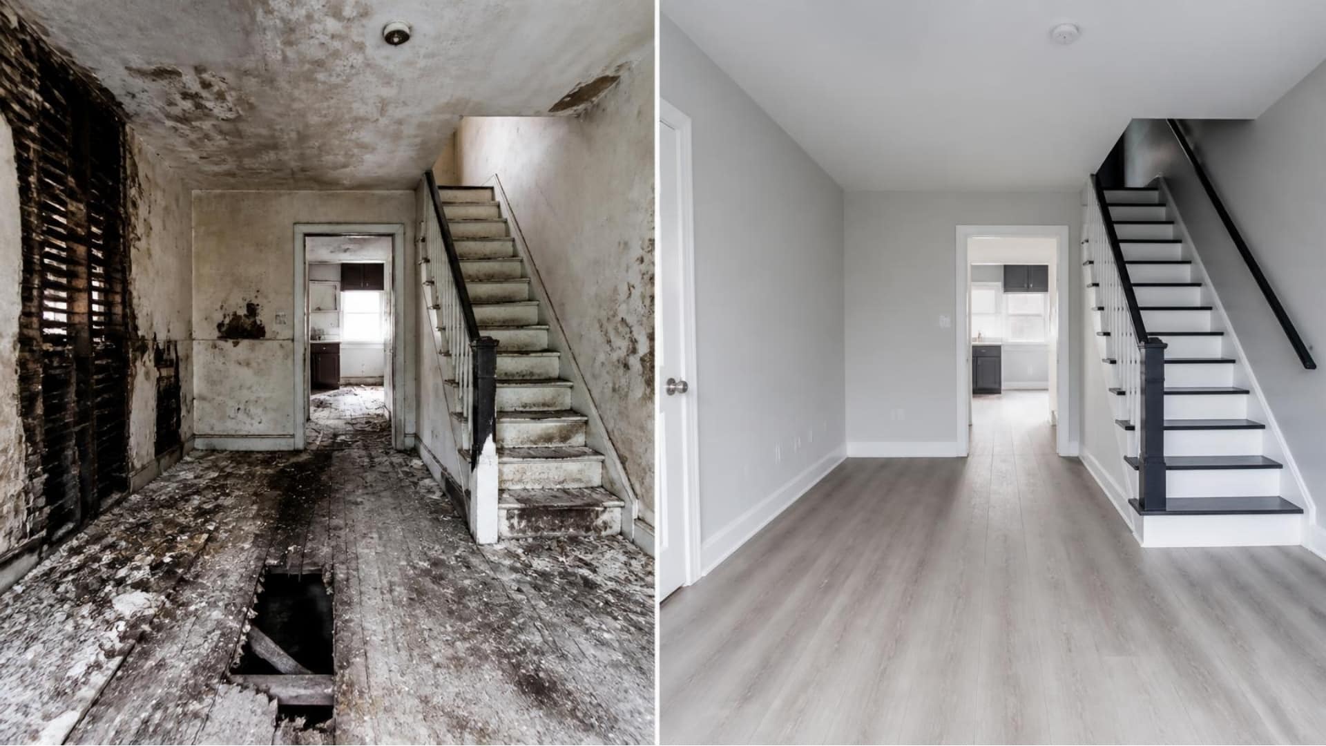 RDV Plus schadeherstel woning Groningen voor en na herstelwerkzaamheden 2