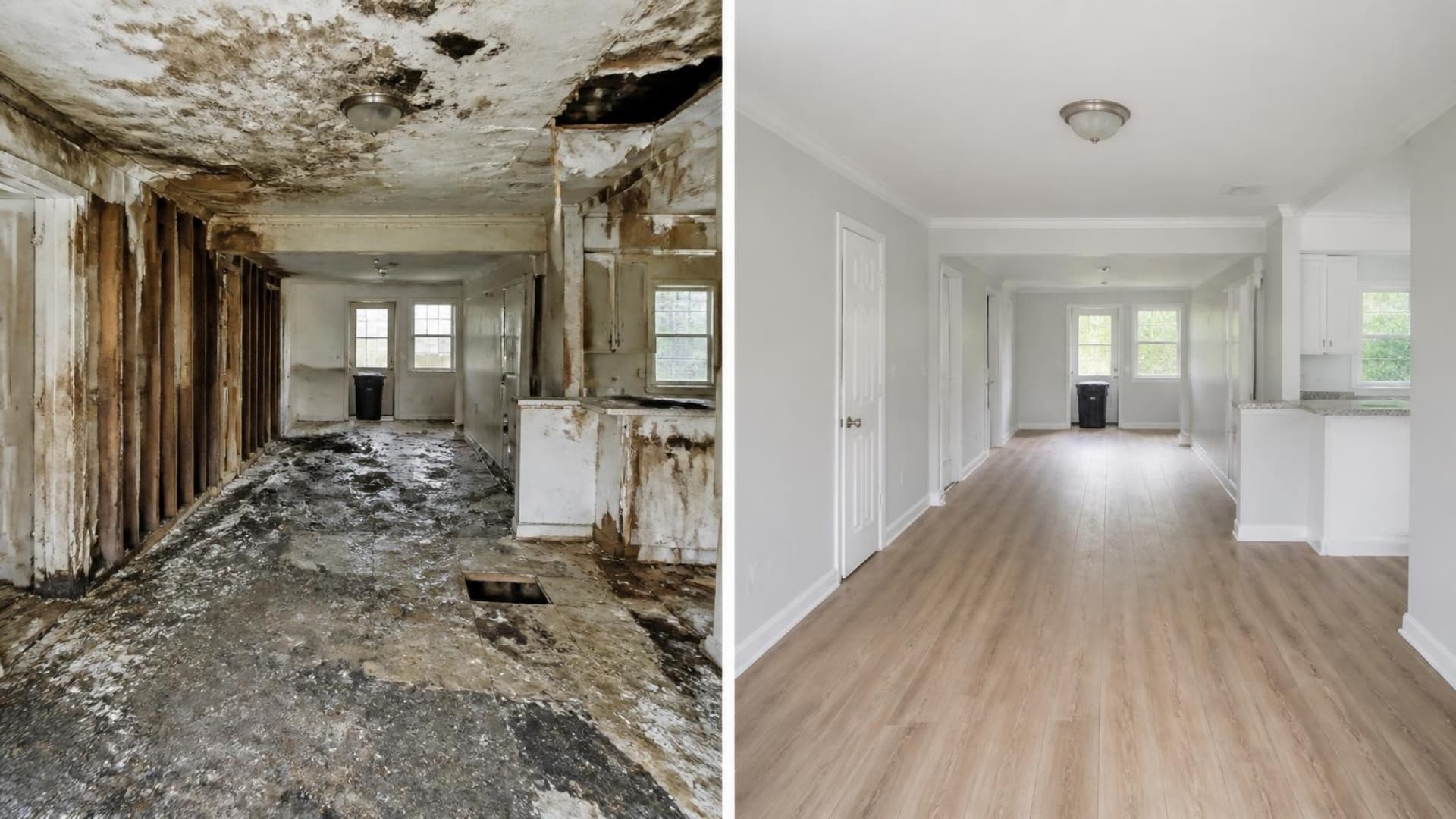 RDV Plus schadeherstel woning Groningen voor en na herstelwerkzaamheden 3