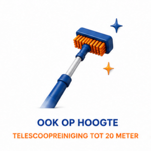 RDV Plus ook op hoogte telescoopreiniging tot 20 meter specialistische reiniging Groningen